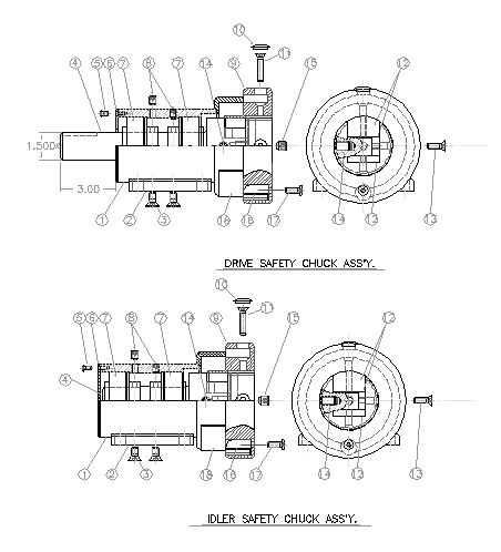 Standard Duty Shaft-Lok™ Safety Shaft Holder Disassembly